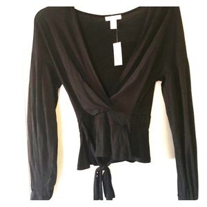 Streetwear society black bell sleeve blouse